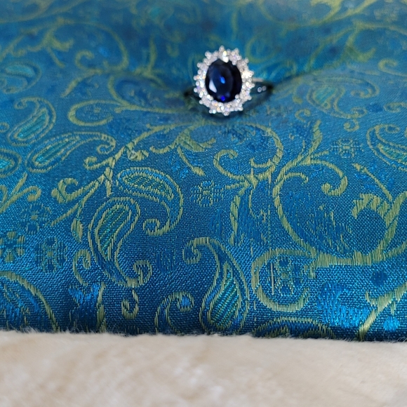 925S  Diana Engagement Ring 3.2 CT Lab Created  Sapphire Ring - Picture 5 of 5